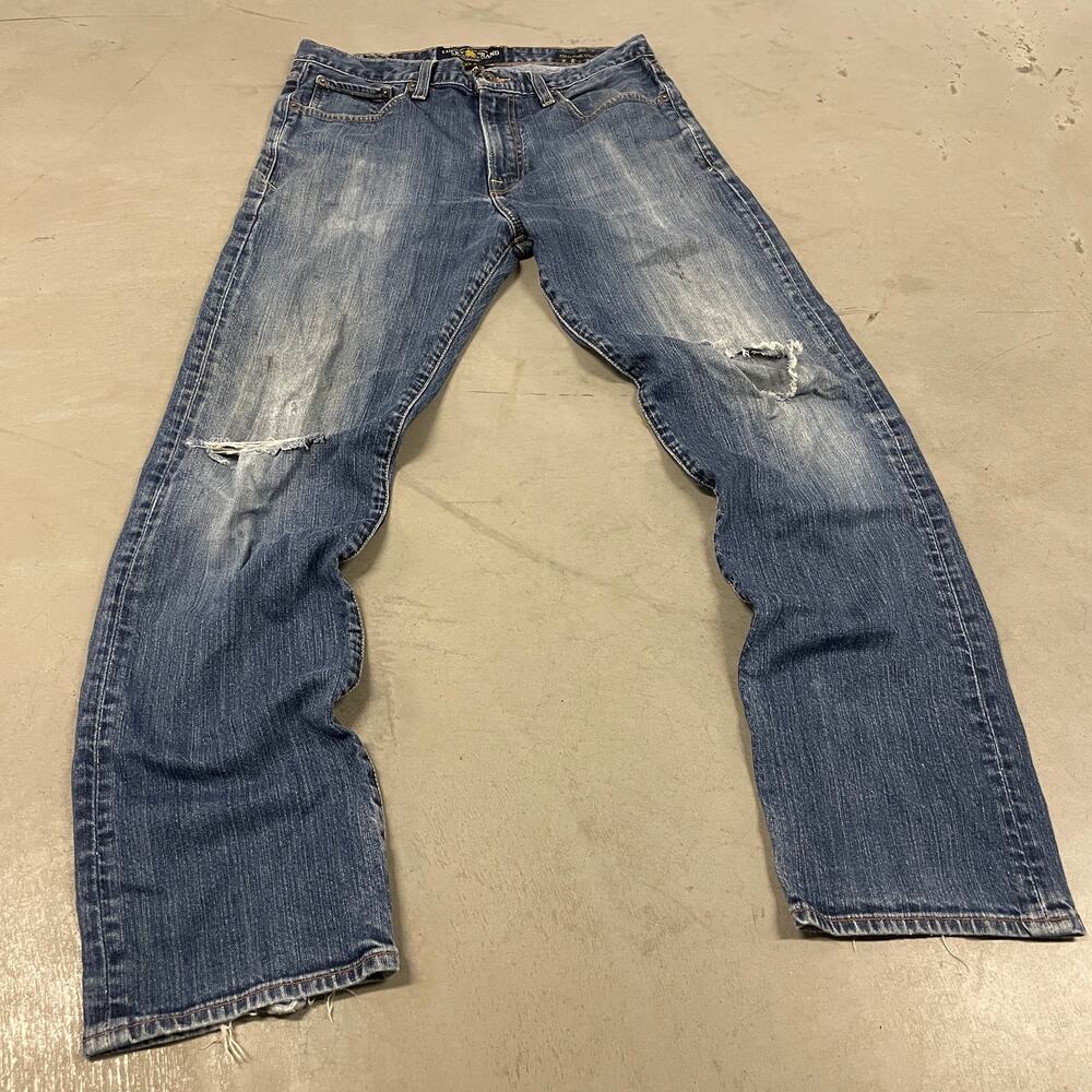 Y2K vintage lucky brand ripped Jeans 32x32